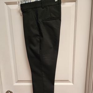 Black high-waisted skinny dress pants